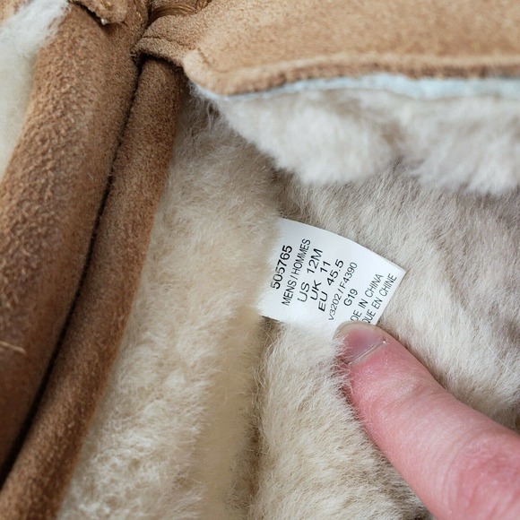 Lands End Mens Suede Leather Moccasin Slippers NWT - Picture 11 of 12